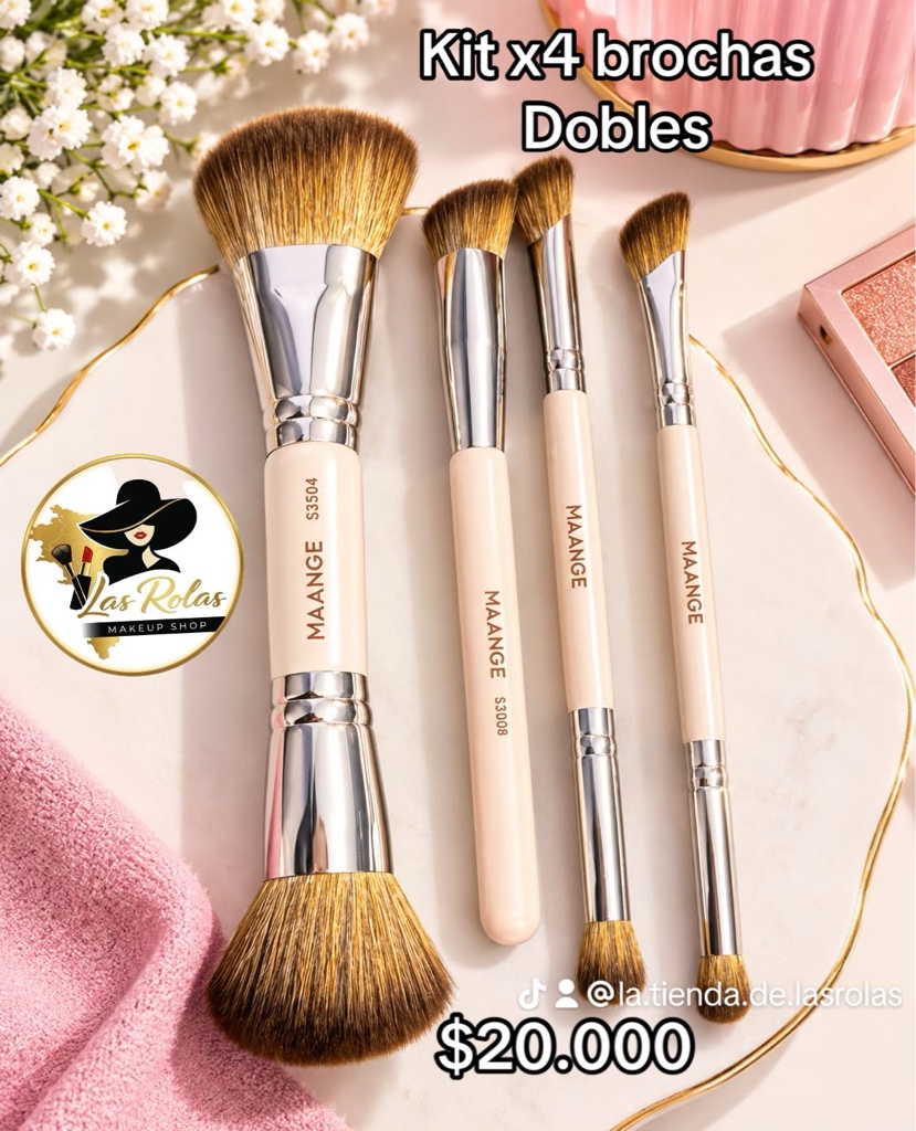 Brochas x4 dobles con caja