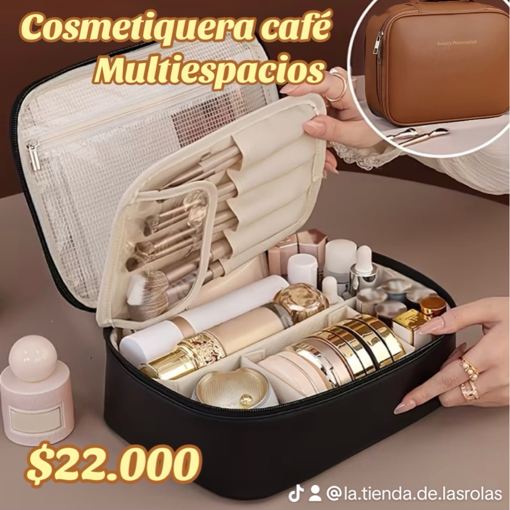 Cosmetiquera Café grande