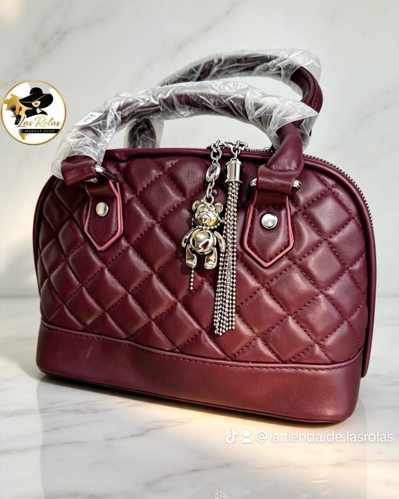 Bolso Vino Tinto con perro
