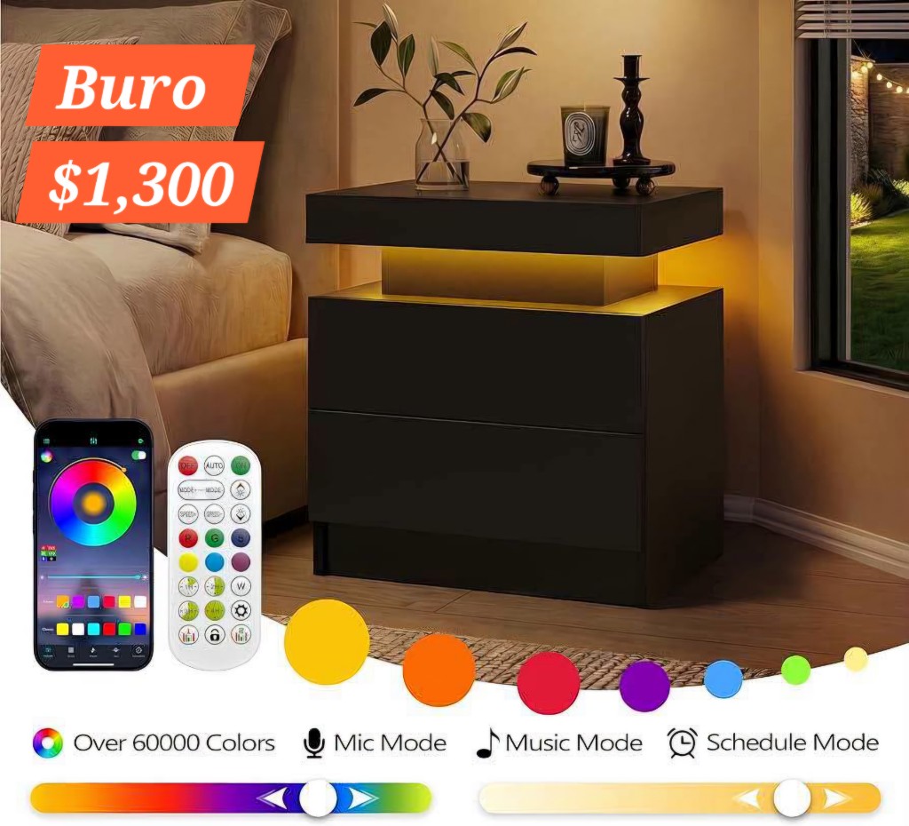 Buro negro LED