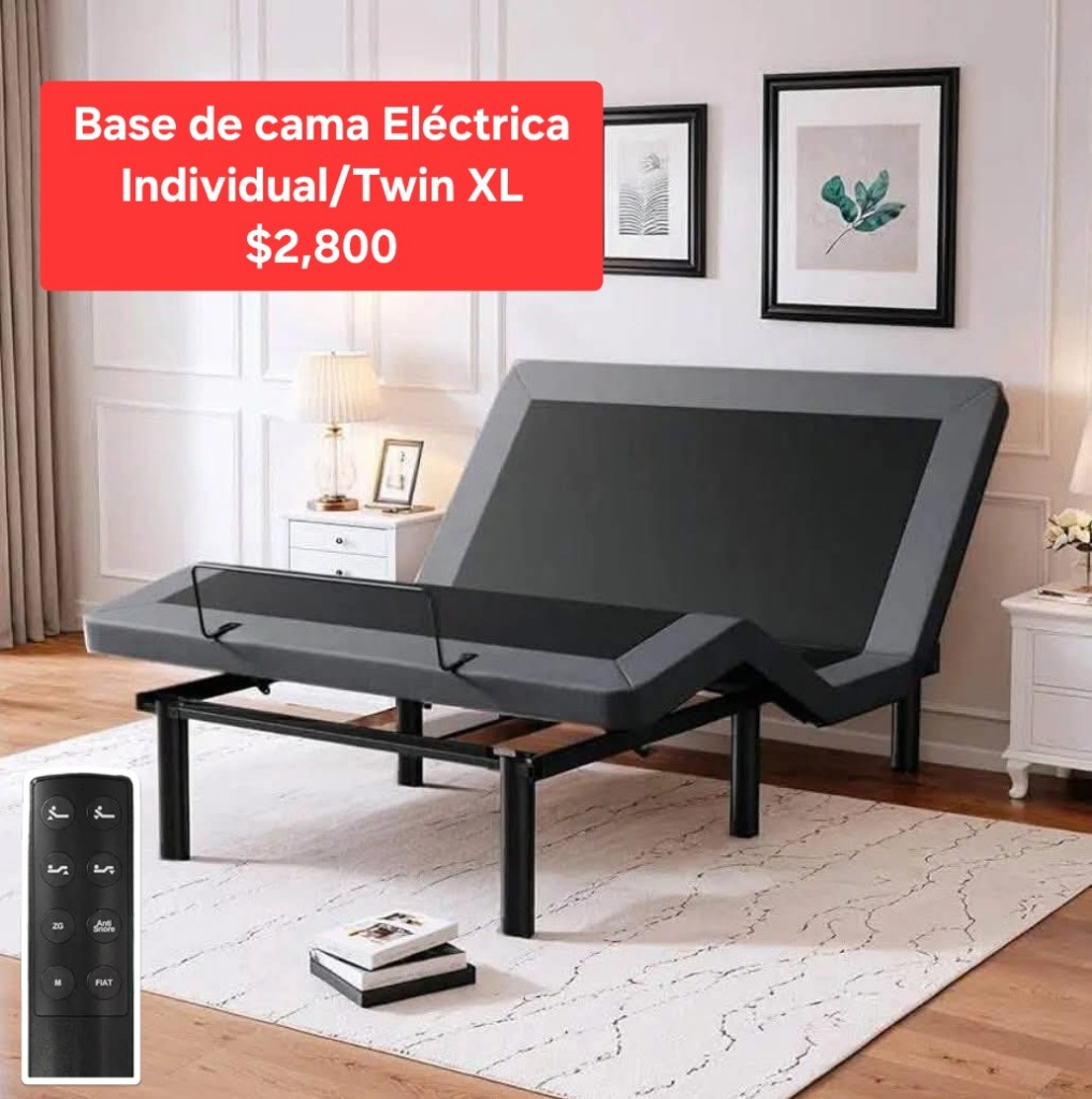 Base de cama electrica Twin XL negra