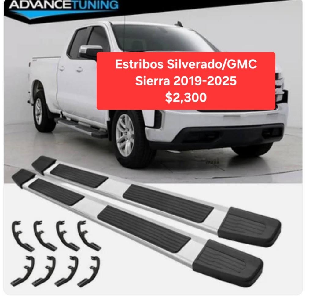 Estribos Silverado/GMC Sierra 2019-2025