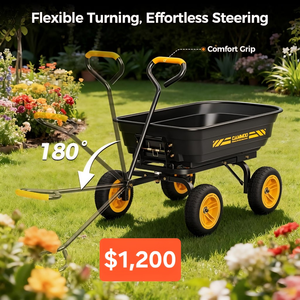 Carrito jardin negro
