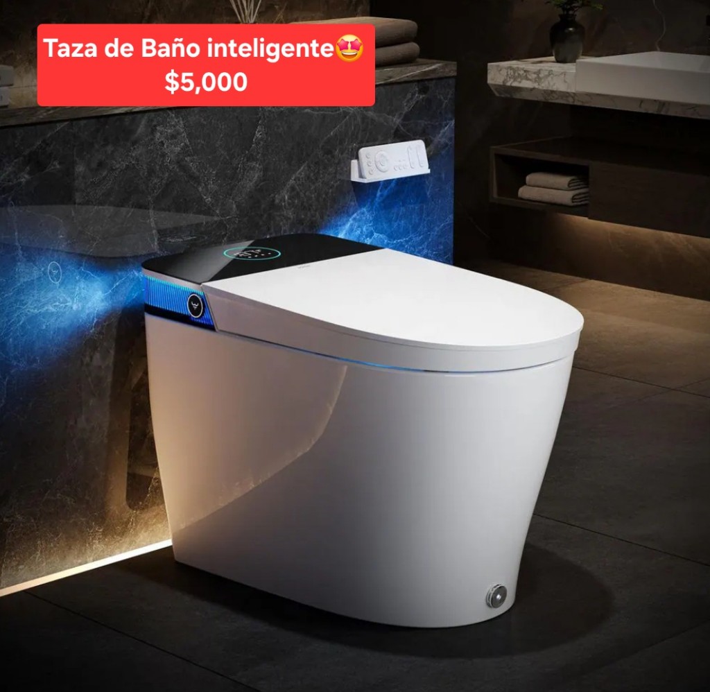 Taza de baño inteligente blanca