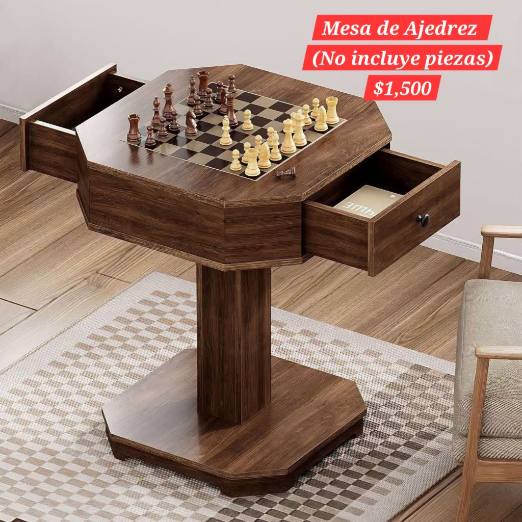 Mesa de ajedrez madera