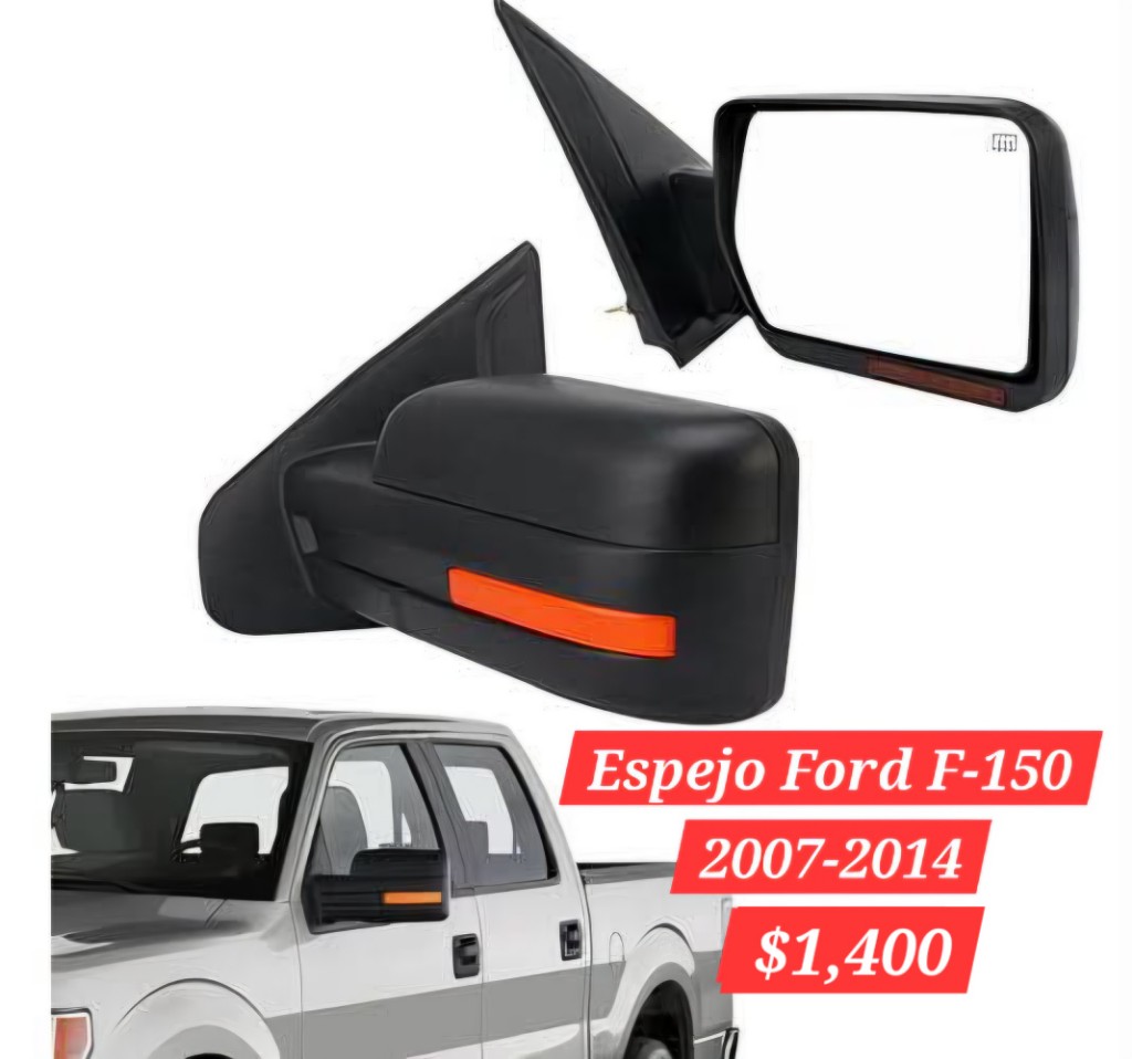 Espejo Ford F-150 negro (copiloto) 2007-2014