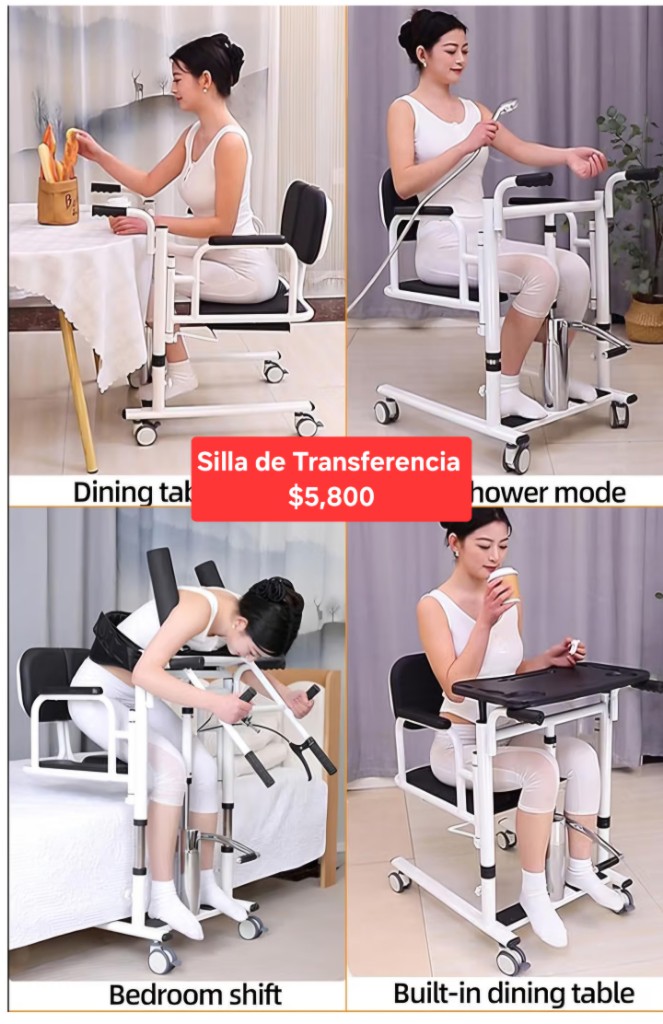 Silla de transferencia azul