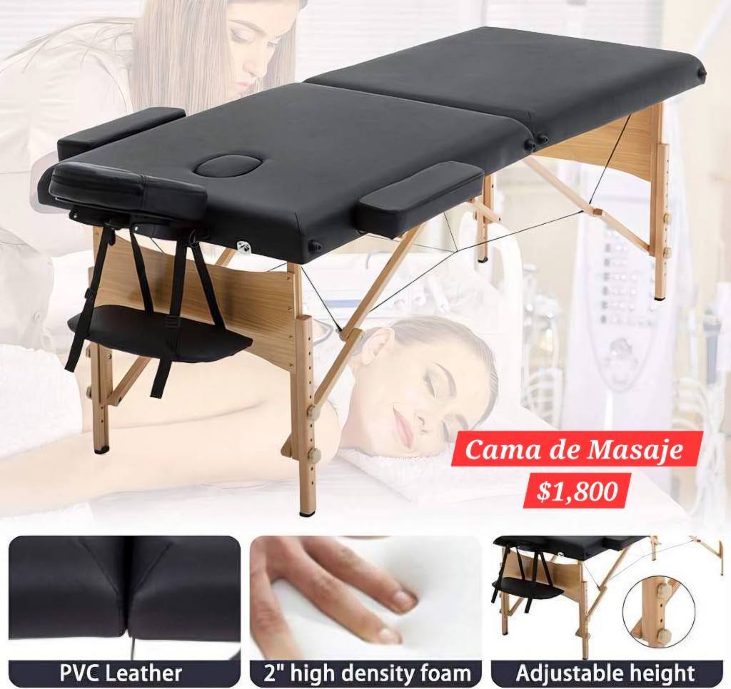 Cama de masaje negra