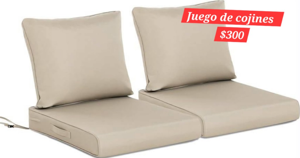 Juego de cojines beige