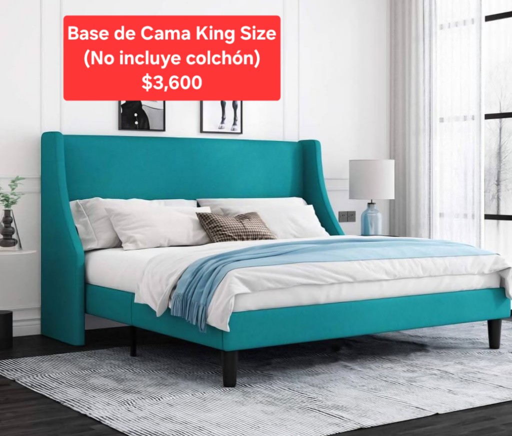 Base de cama King Size turquesa
