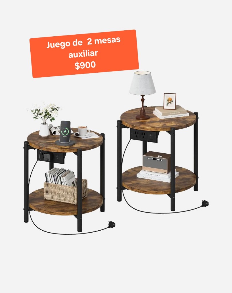 Mesas auxiliares 2pz