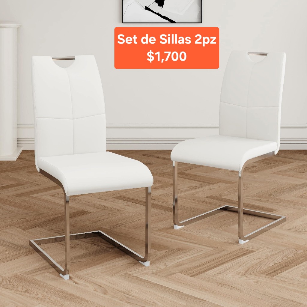 Set de sillas blancas 2pz