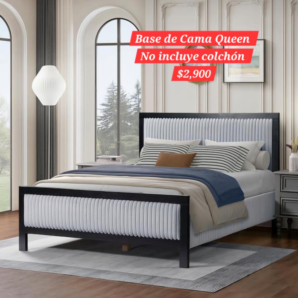 Base de cama Queen Gris