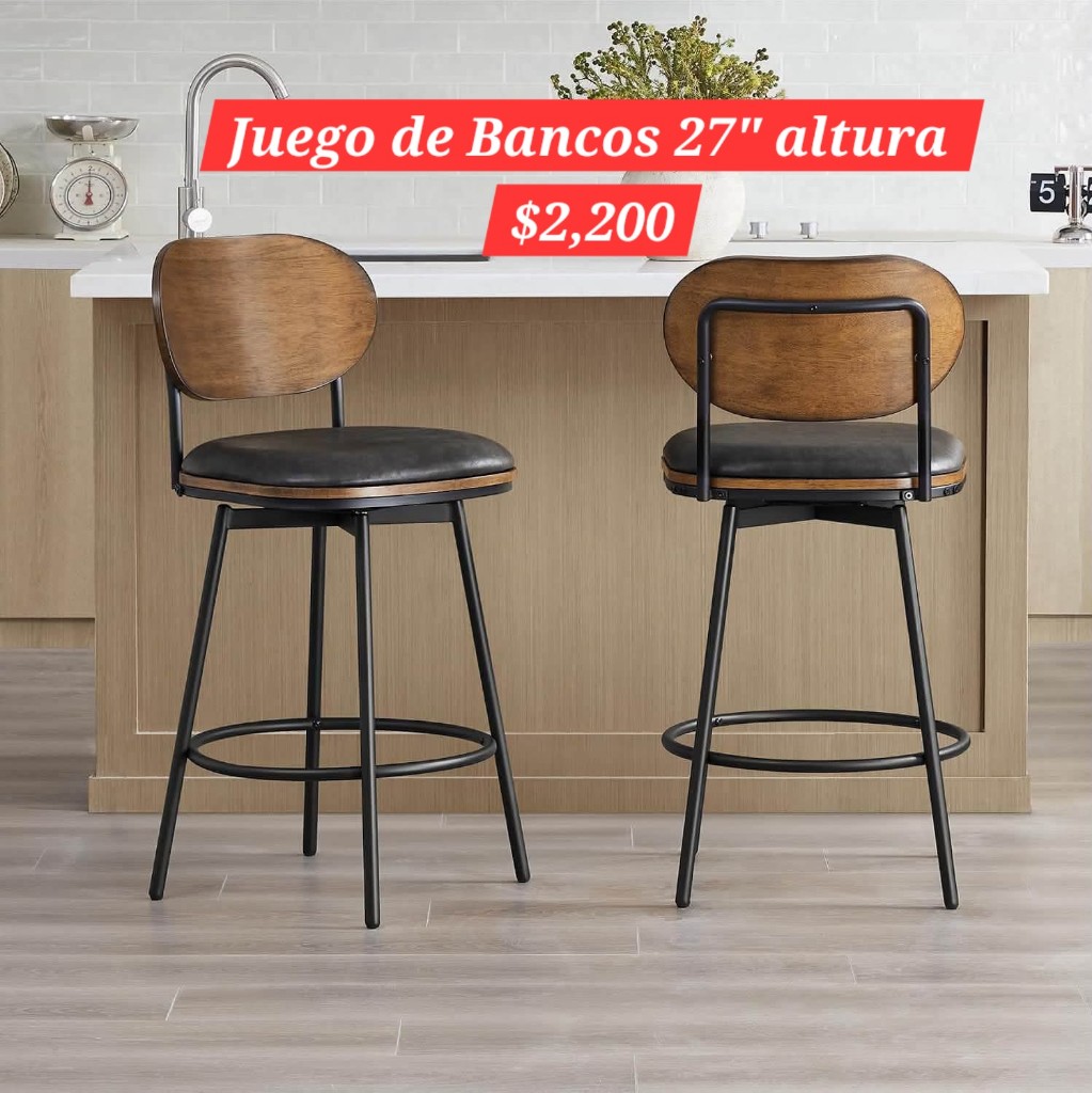 Bancos 2 pz 27 pulgadas