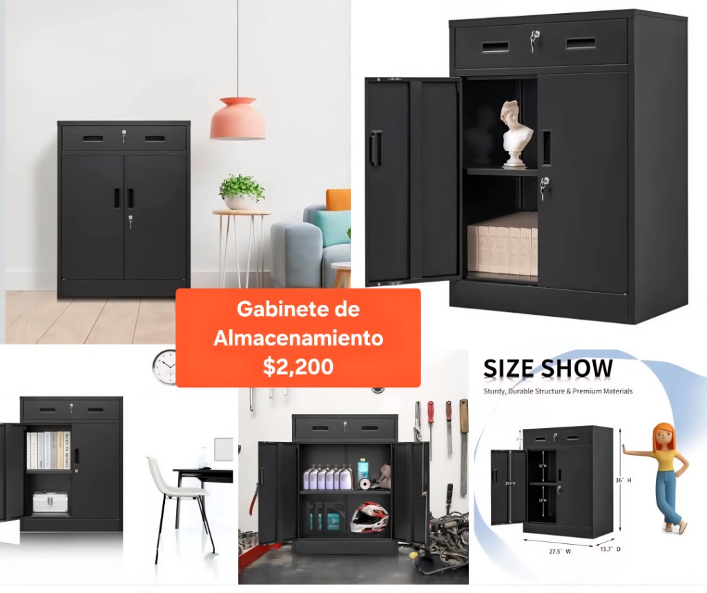 Gabinete de almacenamiento negro