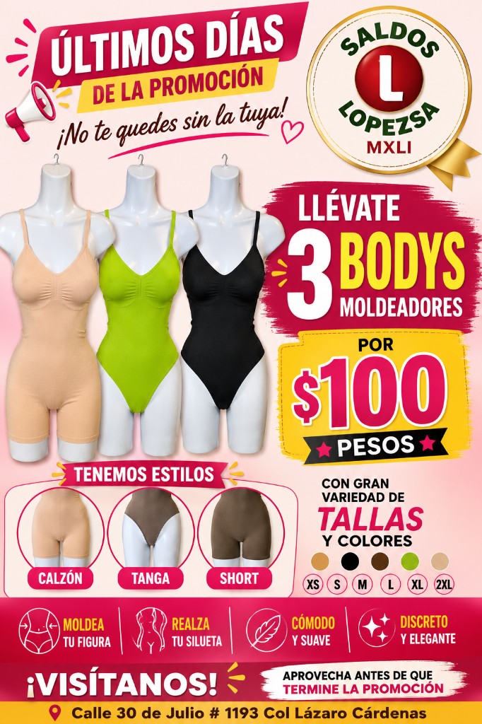 Combo 3 Bodys Moldeadores