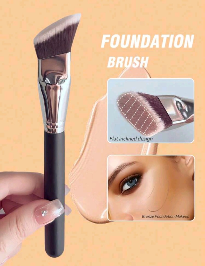Brocha foundation cabeza oblicua