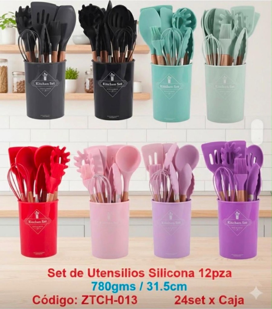 Set utensilios silicona