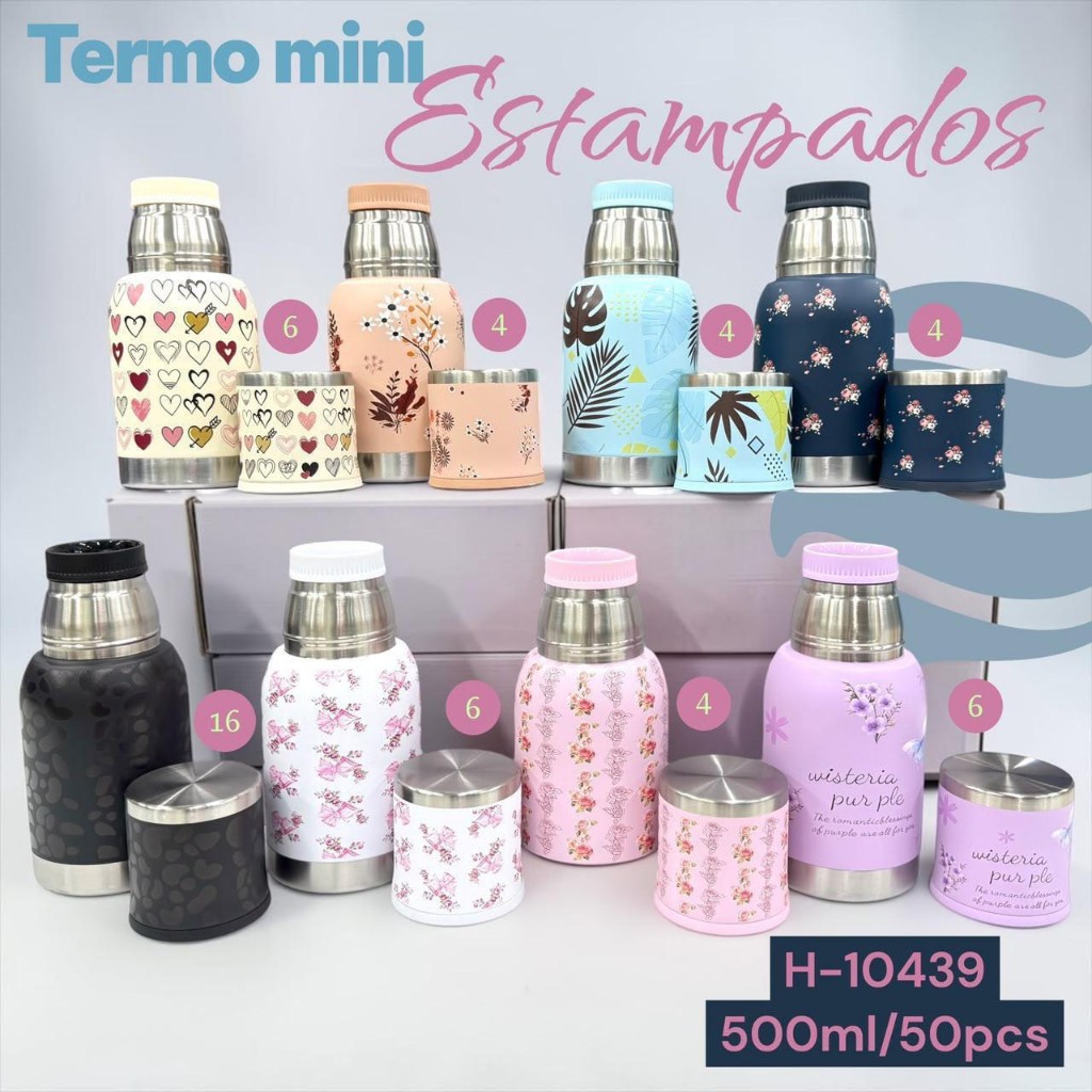 Termo mini estampado 500ml