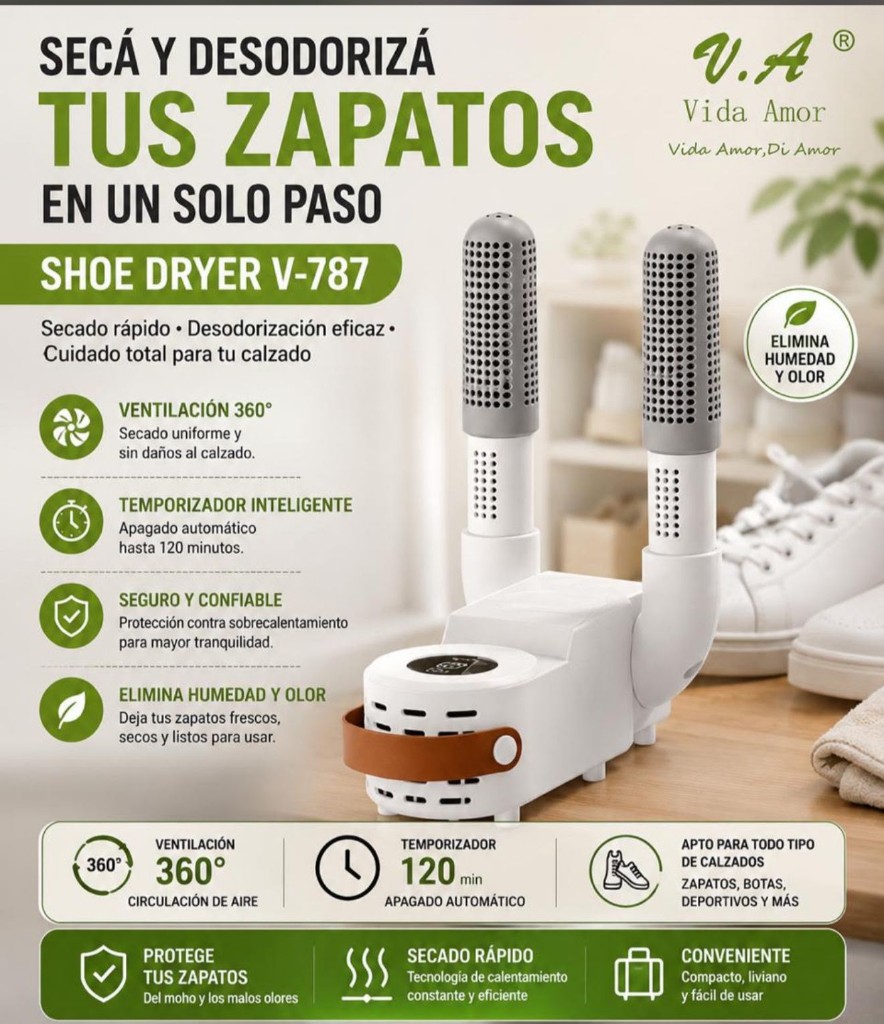 Secador de zapatillas