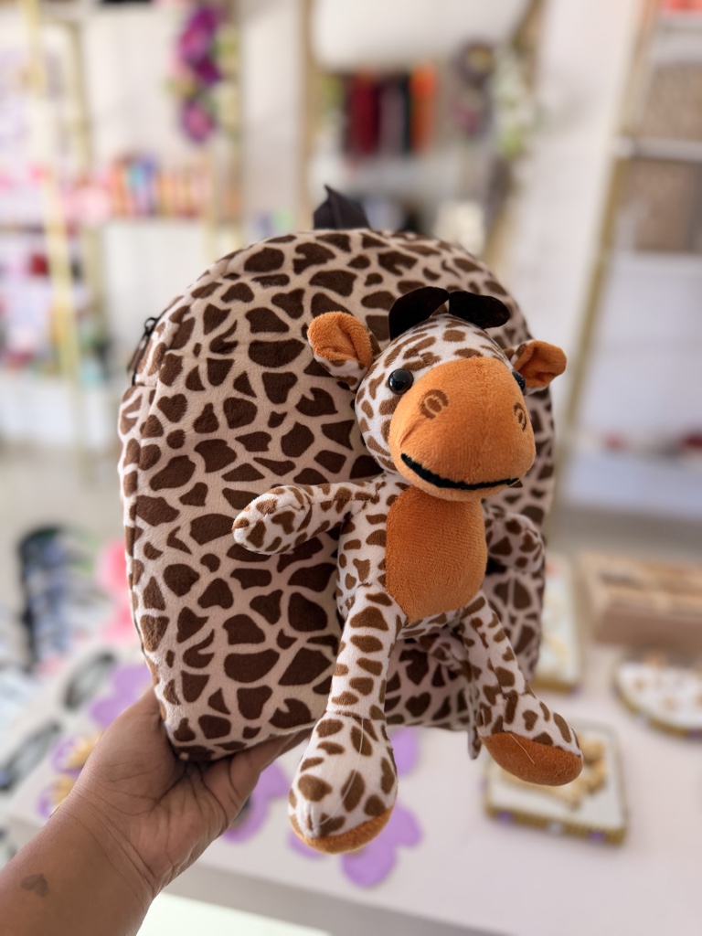 Mochila jirafa estampada