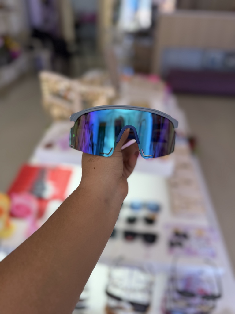 Gafas deportivas espejo azul