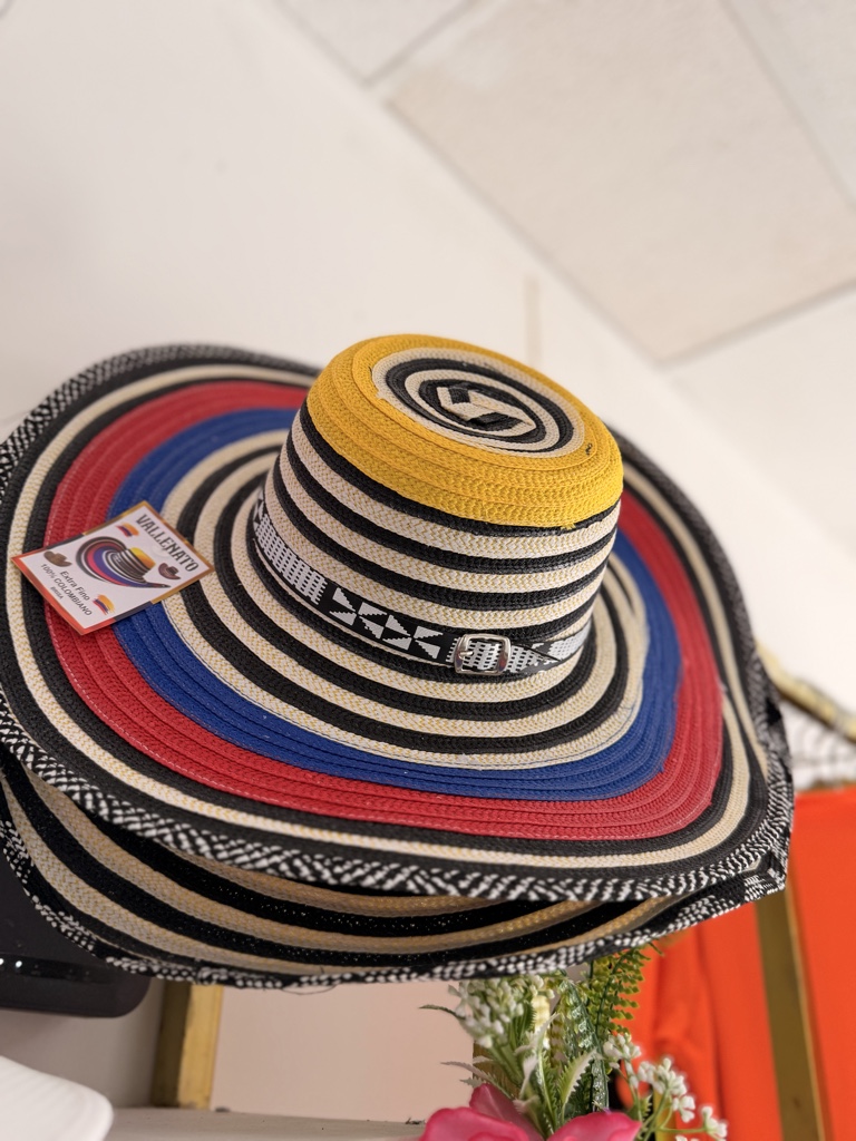 Sombrero multicolor tejido