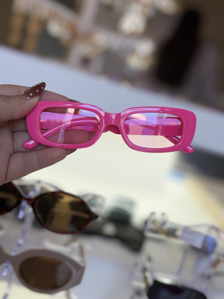 Gafas rosa rectangulares para niñas