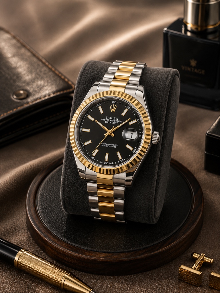 Rolex Datejust dorado plateado