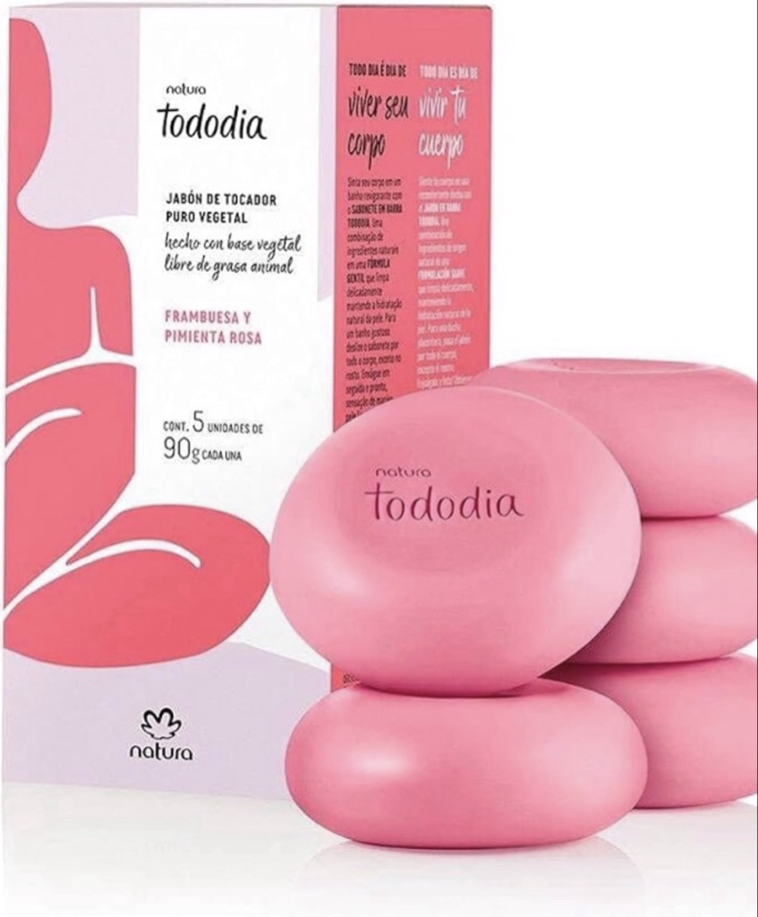 Natura Tododia jabon frambuesa y pimienta rosa