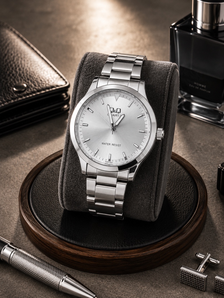 Q&Q reloj plateado