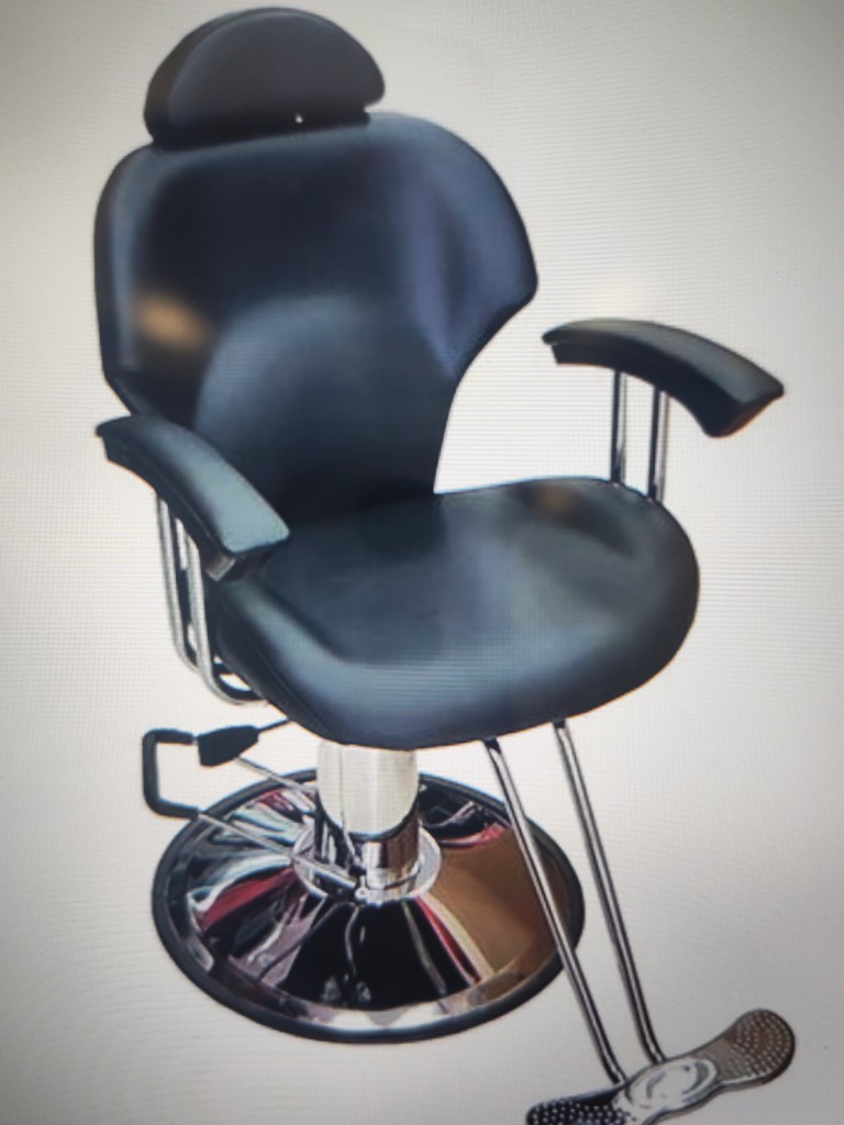 Silla de barberia negra
