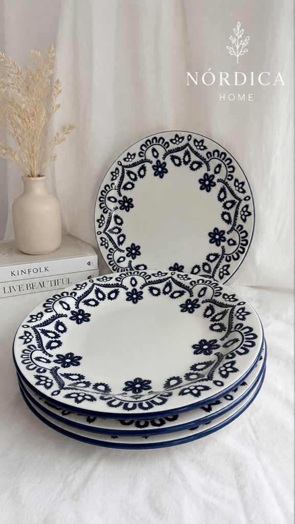Plato Playo Diseño Azul 26cm