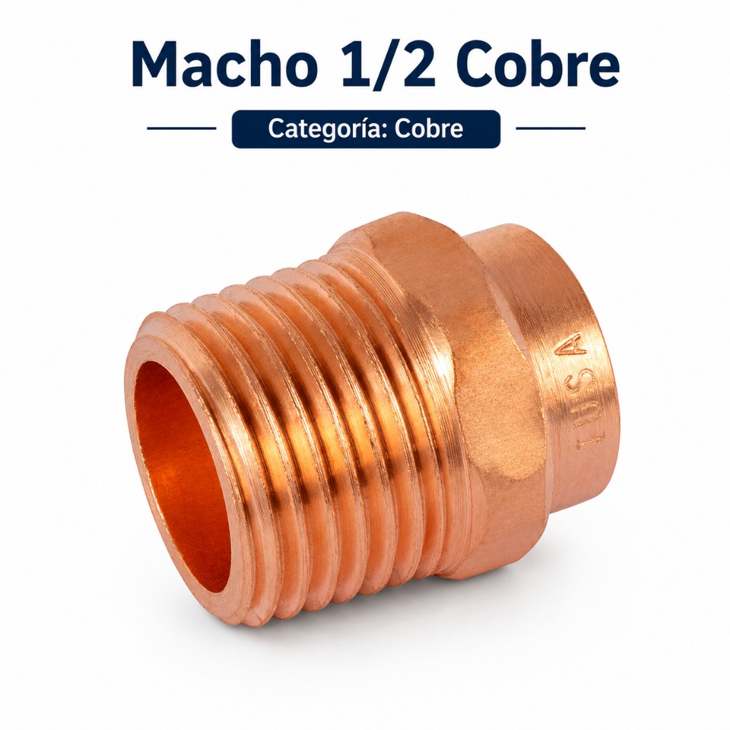 Macho 1/2 cobre
