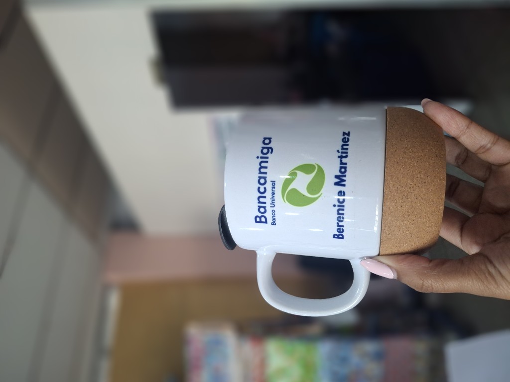 TAZA CON BASE DE CORCHO PERSONALIZADA