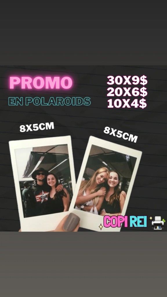 PROMO DE POLAROIDS