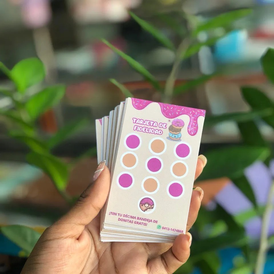 100 TARJETAS DE FIDELIDAD Opalina