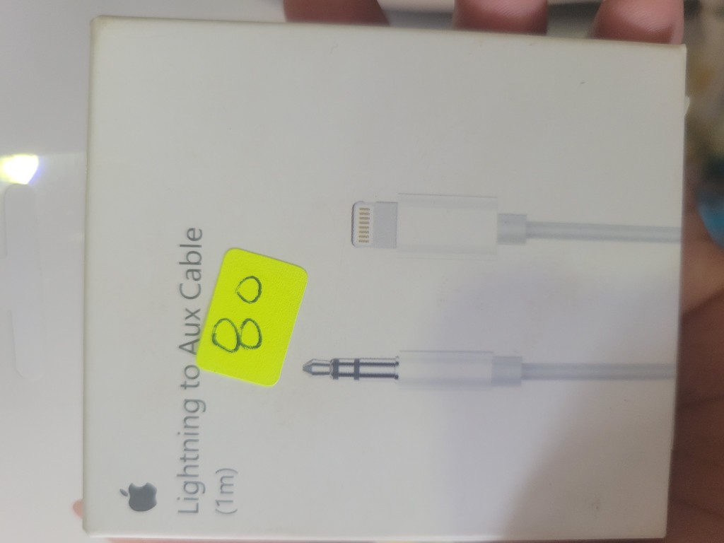 Apple cable Lightning a Aux blanco 1m