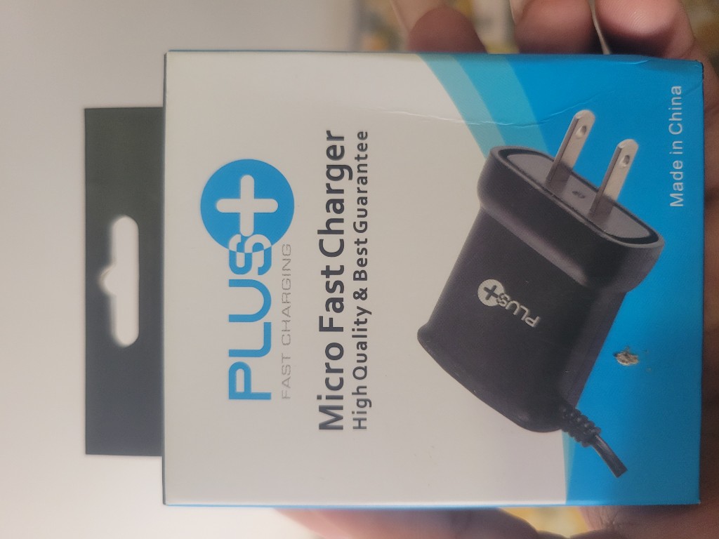 PLUS+ cargador micro rapido negro