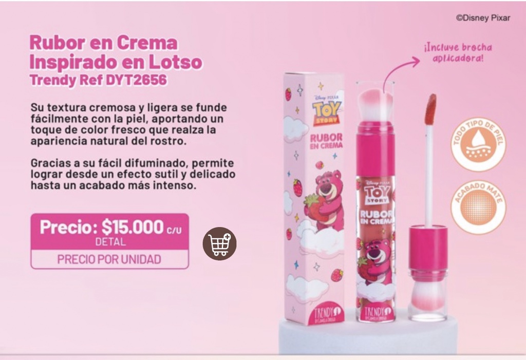 Rubor en crema lotso