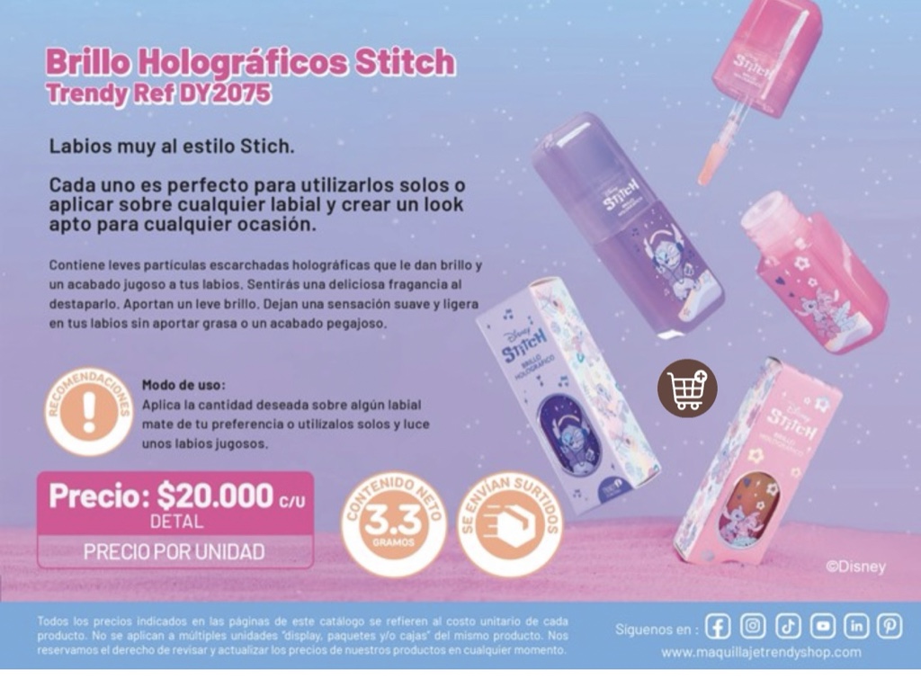 Brillos Holograficos Stich