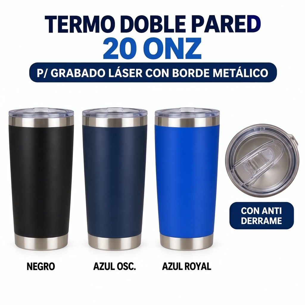 TERMO GRABADO LÁSER 20 OZ.