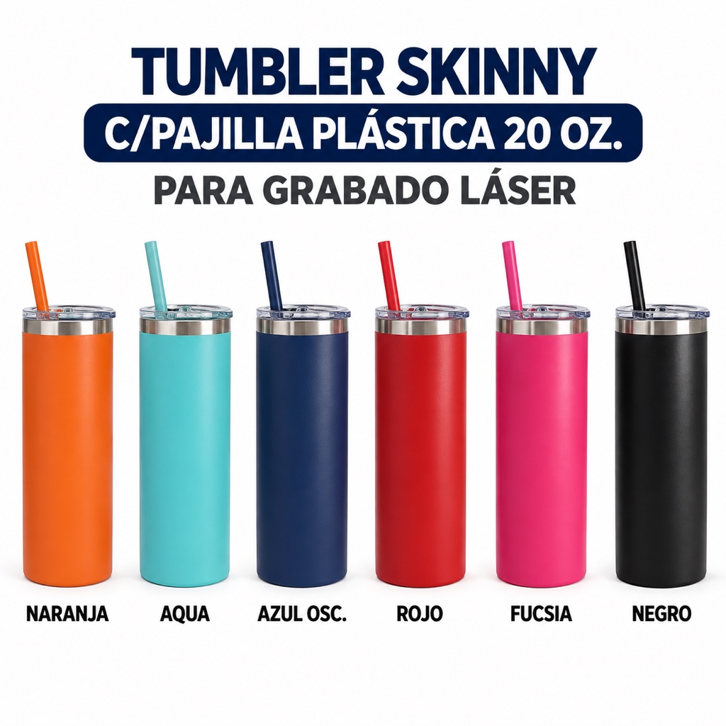 TERMO SKINNY GRABADO LÁSER 20 OZ