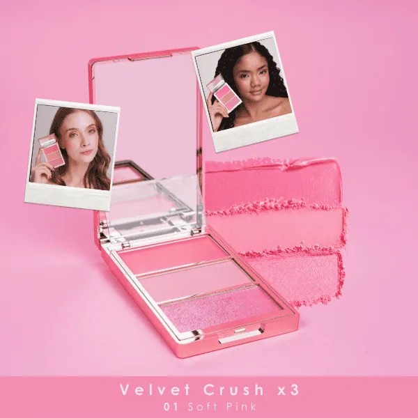 Velvet Crush rubor x 3 BLOOMSHELL BL