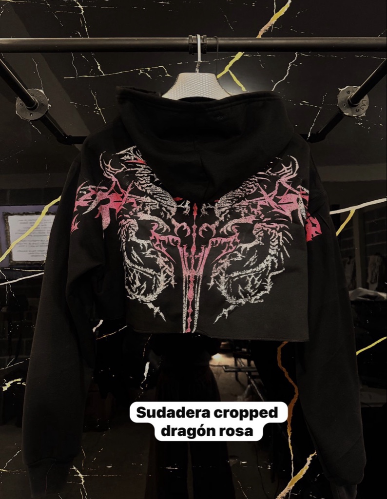 Top Crop dragon rosa