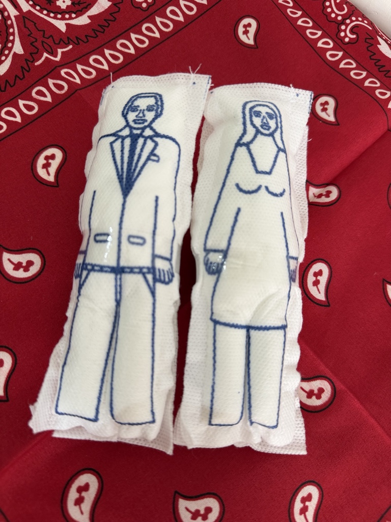 Boneco de Pano Casal - Branco