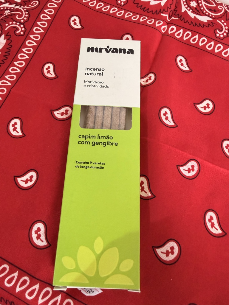 Nirvana Incenso Capim-limão com gengibre