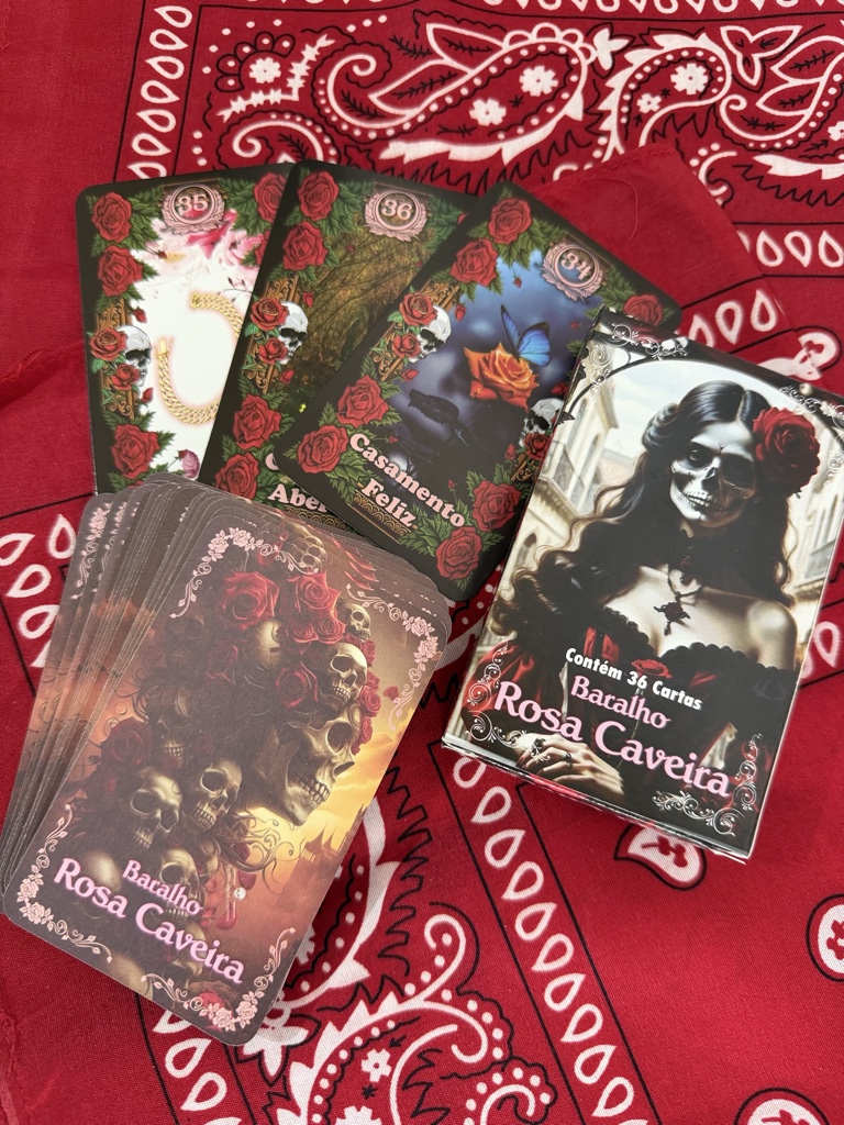 Baralho Rosa Caveira 36 cartas