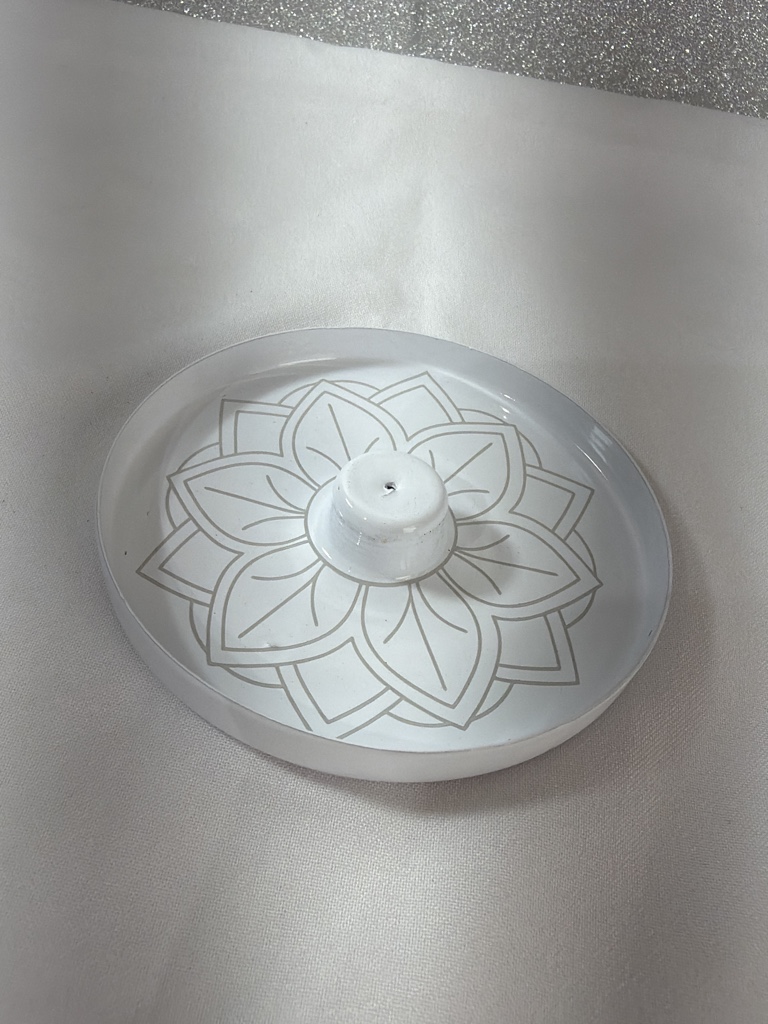 Incensário branco mandala