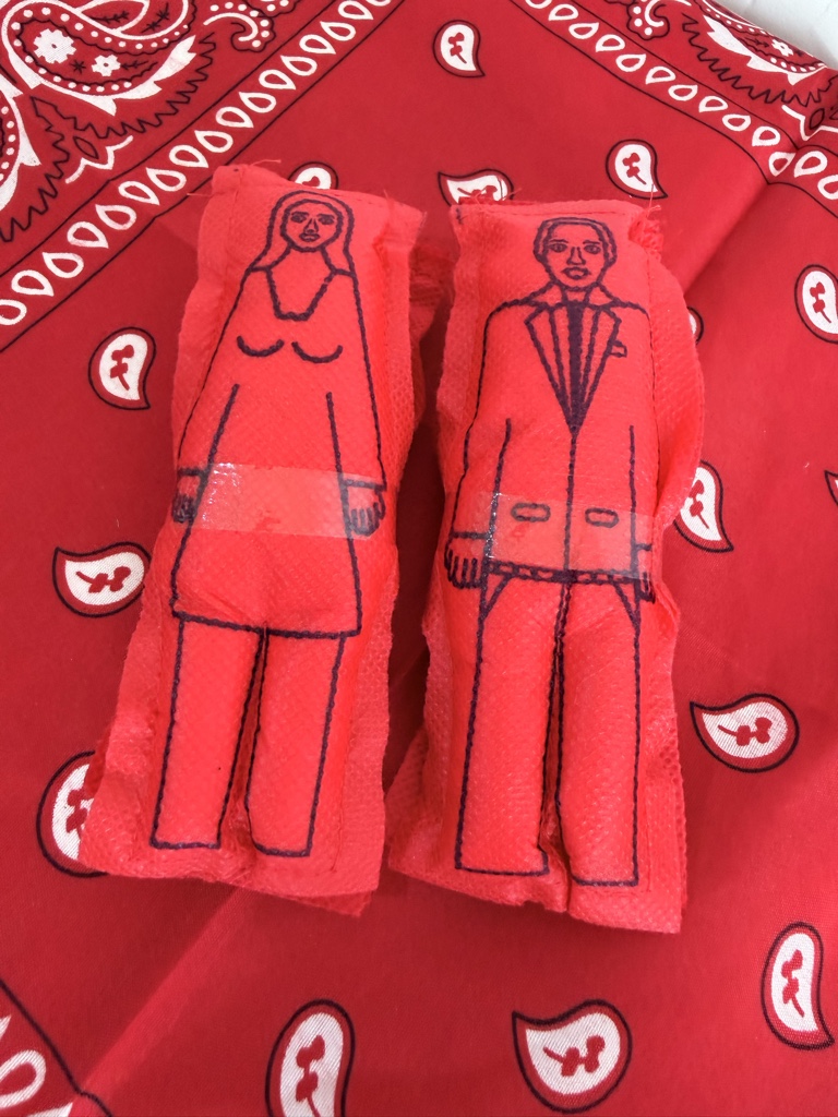 Boneco Casal de Pano - Vermelho